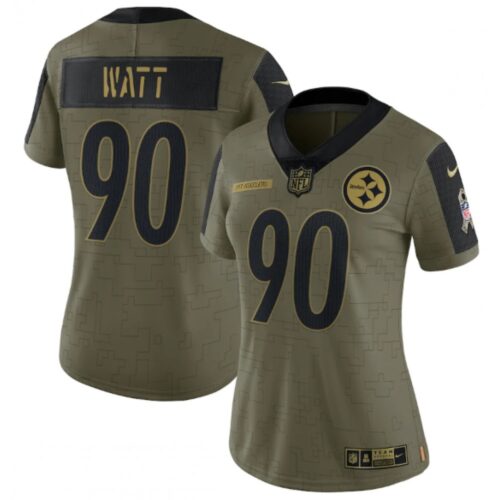 68625f1c3a854_1 Women's Pittsburgh Steelers #90 T. J. Watt 2021 Olive Salute To Service Limited Stitched Jersey(Run Small)