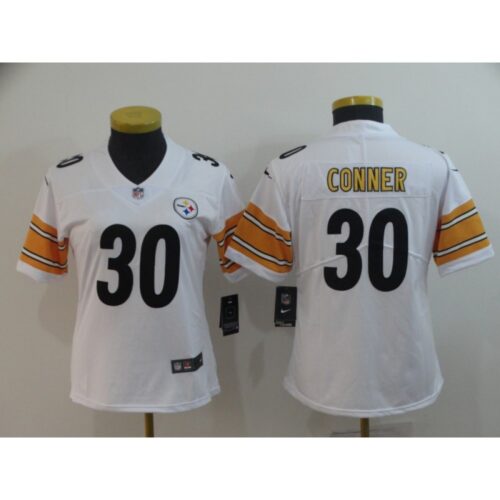 68625f40a891e_1 Women's Pittsburgh Steelers #30 James Conner White Vapor Untouchable Limited Stitched NFL Jersey