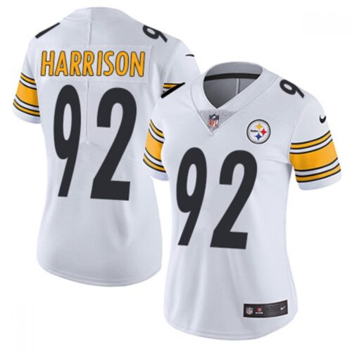 68625f589c97d_1 Women's Pittsburgh Steelers #92 James Harrison White Vapor Untouchable Limited Stitched NFL Jersey(Run Small)