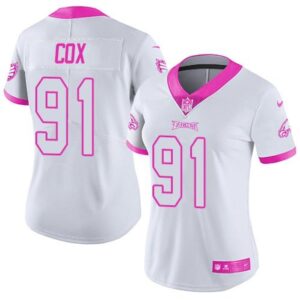 68625fe0bc9ed_1 Eagles #91 Fletcher Cox White/Pink Women's Stitched NFL Limited Rush Fashion Jersey
