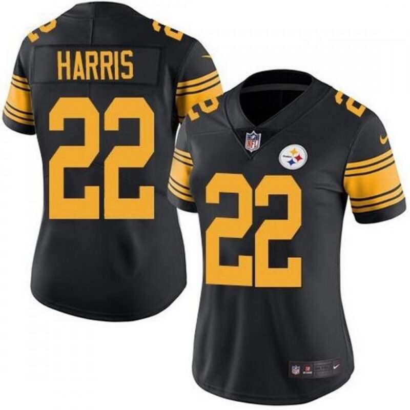 68625ff87c984_1 Women's Pittsburgh Steelers #22 Najee Harris Black Color Rush Stitched Football Jersey(Run Small)