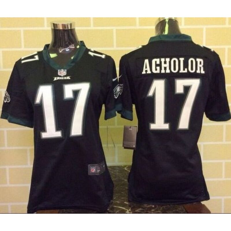 6862600d47f95_1 Eagles #17 Nelson Agholor Black Alternate Women's Stitched NFL New Elite Jersey