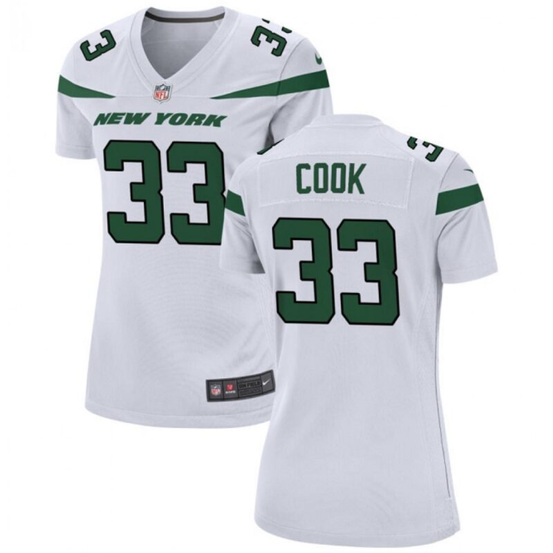 686260cd5d3ba_1 Women's New York Jets #33 Dalvin Cook White Stitched Football Jersey(Run Small)