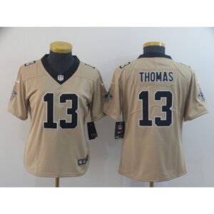 68626189473a3_1 Women's New Orleans Saints #13 Michael Thomas Gold Inverted Legend Stitched NFL Jersey(Run Small)