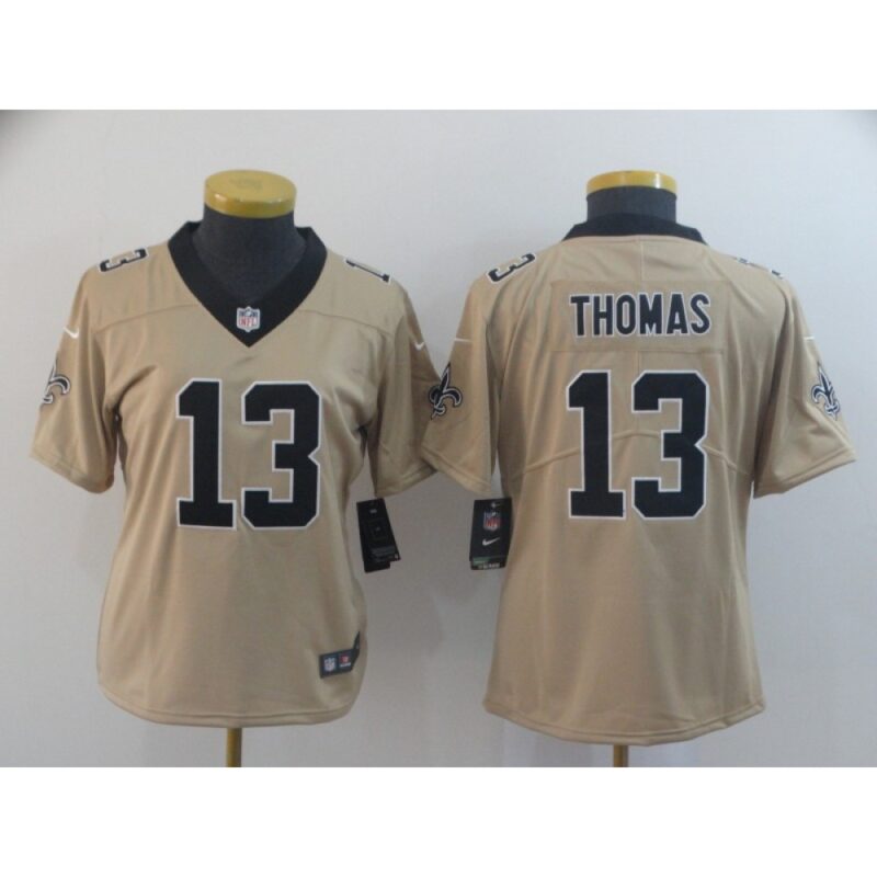 68626189473a3_1 Women's New Orleans Saints #13 Michael Thomas Gold Inverted Legend Stitched NFL Jersey(Run Small)