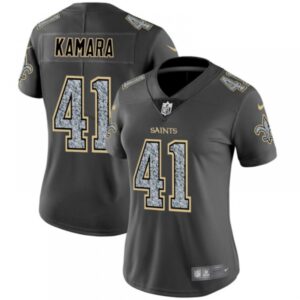 6862619557922_1 Women's New Orleans Saints #41 Alvin Kamara 2019 Gray Fashion Static Limited Stitched NFL Jersey(Run Small)