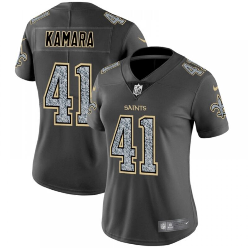 6862619557922_1 Women's New Orleans Saints #41 Alvin Kamara 2019 Gray Fashion Static Limited Stitched NFL Jersey(Run Small)