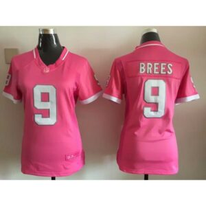 686261b0f0255_1 Saints #9 Drew Brees Pink Women's Stitched NFL Elite Bubble Gum Jersey