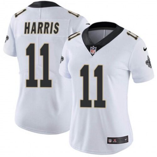 686261cc618b9_1 Women's New Orleans Saints #11 Deonte Harris White Vapor Untouchable Limited Stitched NFL Jersey(Run Small)