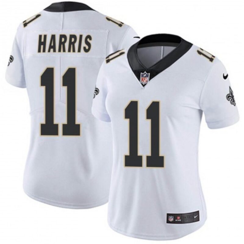 686261cc618b9_1 Women's New Orleans Saints #11 Deonte Harris White Vapor Untouchable Limited Stitched NFL Jersey(Run Small)