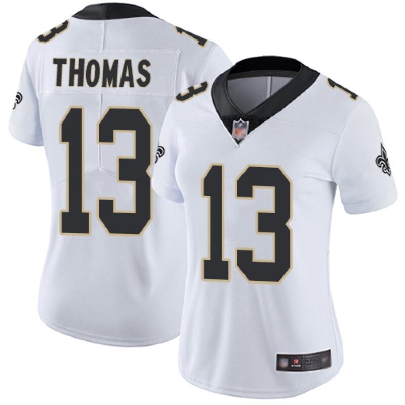 686261cf198d8_1 Women's New Orleans Saints #13 Michael Thomas White Vapor Untouchable Limited Stitched NFL Jersey(Runs Small)