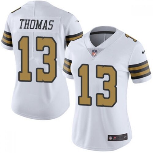 686261d21854e_1 Women's New Orleans Saints #13 Michael Thomas White Color Rush Limited Stitched Jersey