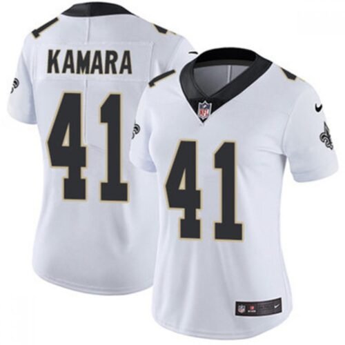 Women's New Orleans Saints #41 Alvin Kamara White Vapor Untouchable Limited Stitched Jersey