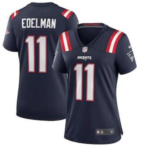 686261ef23135_1 Women's New England Patriots #11 Julian Edelman Navy Stitched Jersey