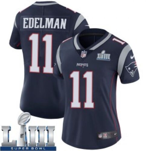 6862620142c4b_1 Women's New England Patriots #11 Julian Edelman Navy Blue Super Bowl LIII Vapor Untouchable Limited Stitched NFL Jersey ( run small )