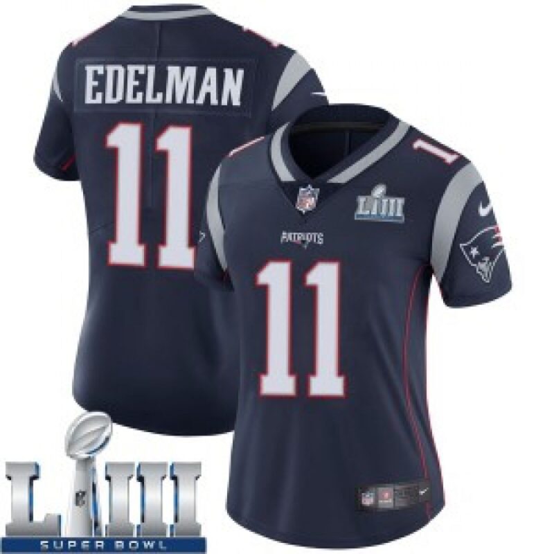 6862620142c4b_1 Women's New England Patriots #11 Julian Edelman Navy Blue Super Bowl LIII Vapor Untouchable Limited Stitched NFL Jersey ( run small )