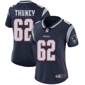 686262100d814_1 Women's New England Patriots #62 Joe Thuney Navy Vapor Untouchable Limited Stitched NFL Jersey(Run Small)