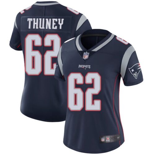 686262100d814_1 Women's New England Patriots #62 Joe Thuney Navy Vapor Untouchable Limited Stitched NFL Jersey(Run Small)