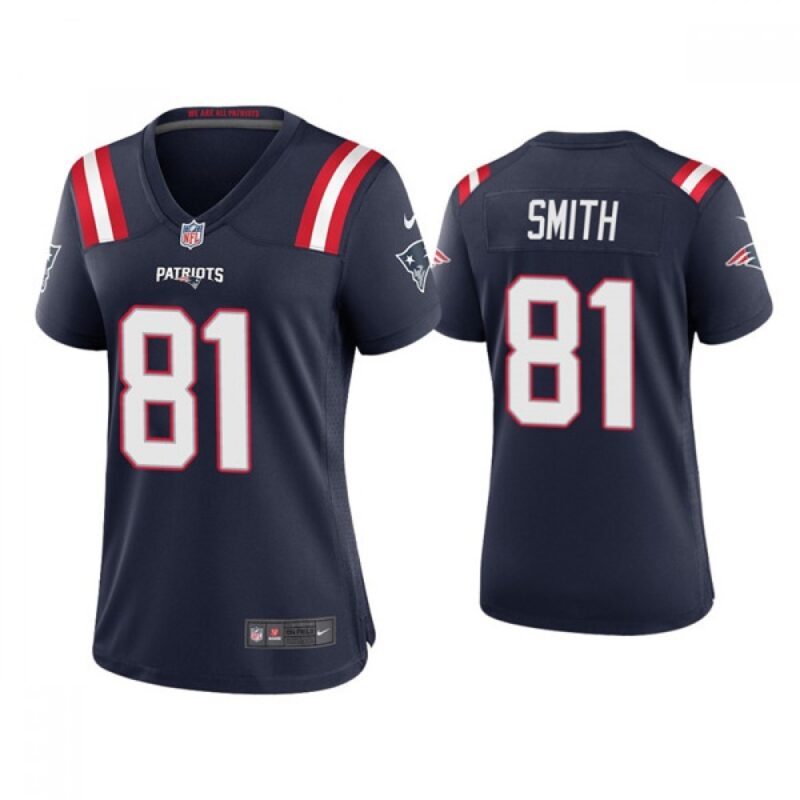 6862621306005_1 Women's New England Patriots #81 Jonnu Smith Navy Vapor Untouchable Limited Stitched Jersey