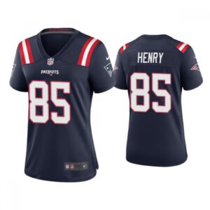 68626218c48c4_1 Women's New England Patriots #85 Hunter Henry Navy Vapor Untouchable Limited Stitched Jersey