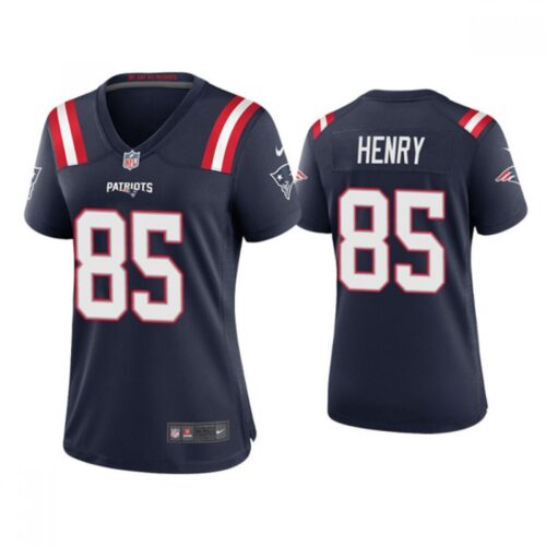 68626218c48c4_1 Women's New England Patriots #85 Hunter Henry Navy Vapor Untouchable Limited Stitched Jersey