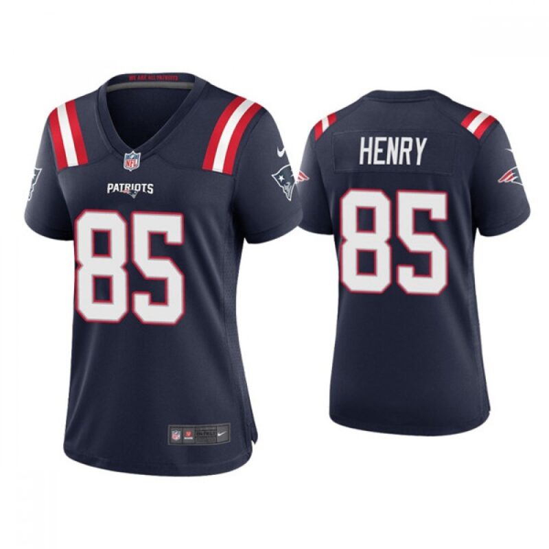 68626218c48c4_1 Women's New England Patriots #85 Hunter Henry Navy Vapor Untouchable Limited Stitched Jersey