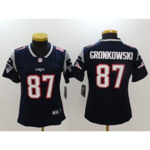 6862621eaaa2d_1 Women's New England Patriots #87 Rob Gronkowski Navy Limited Stitched NFL Jersey