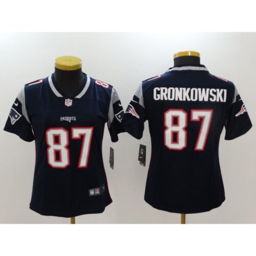 6862621eaaa2d_1 Women's New England Patriots #87 Rob Gronkowski Navy Limited Stitched NFL Jersey