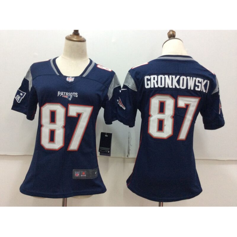68626221baf1e_1 Women's New England Patriots #87 Rob Gronkowski Navy Blue Team Color Stitched NFL Vapor Untouchable Limited Jersey