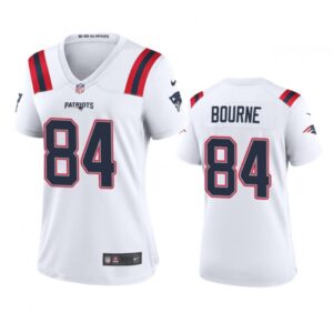 6862625477097_1 Women's New England Patriots #84 Kendrick Bourne White Stitched Jersey(Run Small)