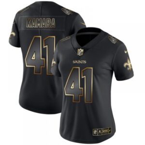 686262928fa55_1 Women's New Orleans Saints #41 Alvin Kamara 2019 Black Gold Edition Stitched NFL Jersey(Run Small)