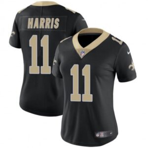 68626295969ea_1 Women's New Orleans Saints #11 Deonte Harris Black Vapor Untouchable Limited Stitched NFL Jersey(Run Small)