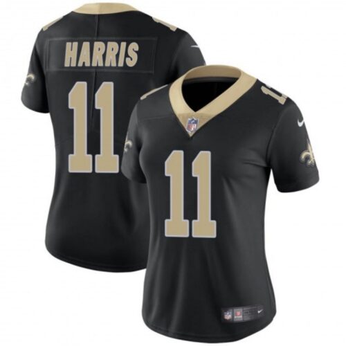 68626295969ea_1 Women's New Orleans Saints #11 Deonte Harris Black Vapor Untouchable Limited Stitched NFL Jersey(Run Small)