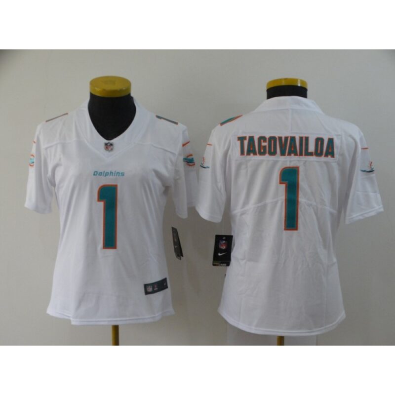 686262ea814a1_1 Women's Miami Dolphins #1 Tua Tagovailoa White Vapor Untouchable Stitched Jersey(Run Small)