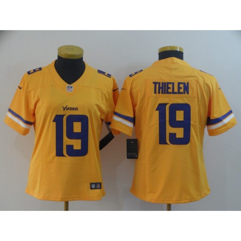 686262f9e68a7_1 Women's Minnesota Vikings #19 Adam Thielen Gold Inverted Legend Stitched NFL Jersey(Run Small)