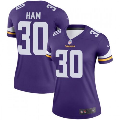 6862633667816_1 Women's Minnesota Vikings #30 C.J. Ham Purple Vapor Untouchable Limited Stitched NFL Jersey(Run Small)