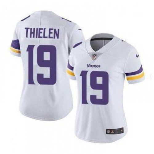 686263424d11e_1 Women's Minnesota Vikings #19 Adam Thielen White Vapor Untouchable Limited Stitched NFL Jersey(Run Small)