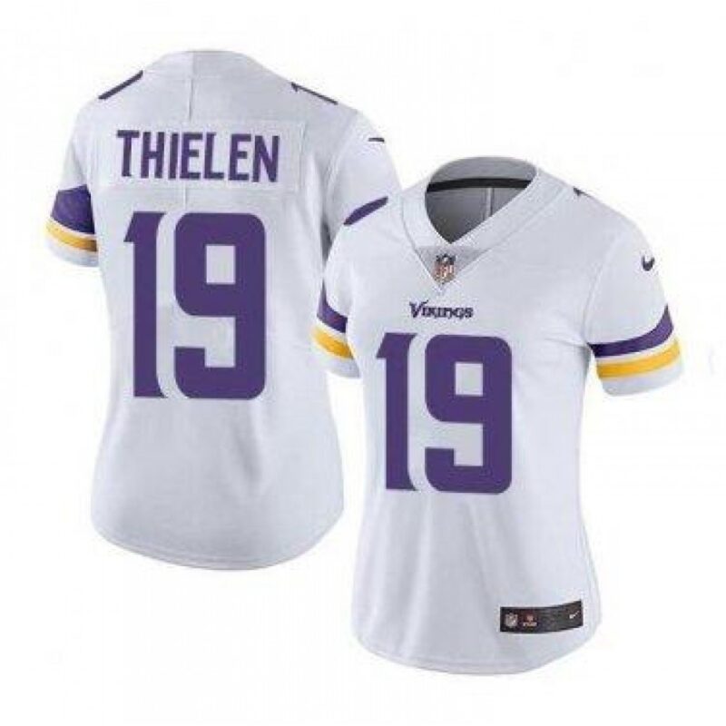 686263424d11e_1 Women's Minnesota Vikings #19 Adam Thielen White Vapor Untouchable Limited Stitched NFL Jersey(Run Small)