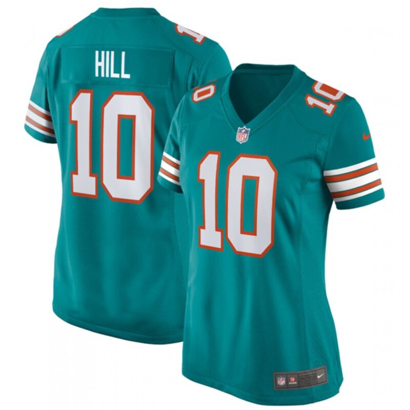 68626354745a8_1 Women's Miami Dolphins #10 Tyreek Hill Aqua Stitched Jersey(Run Small)