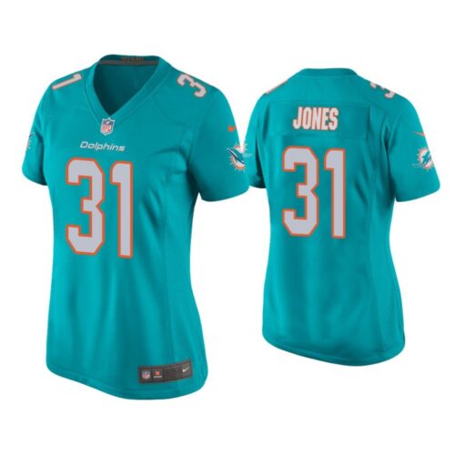 6862635795dc5_1 Women's Miami Dolphins #31 Byron Jones Aqua Stitched Jersey(Run Small)