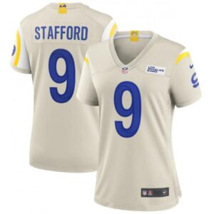 6862637b94a91_1 Women's Los Angeles Rams #9 Matthew Stafford Bone Vapor Untouchable Limited Stitched Jersey(Run Small)