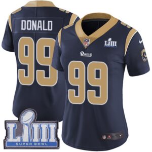 686263997a88b_1 Women's Los Angeles Rams #99 Aaron Donald Navy Blue Super Bowl LIII Vapor Untouchable Limited Stitched NFL Jersey ( run small )