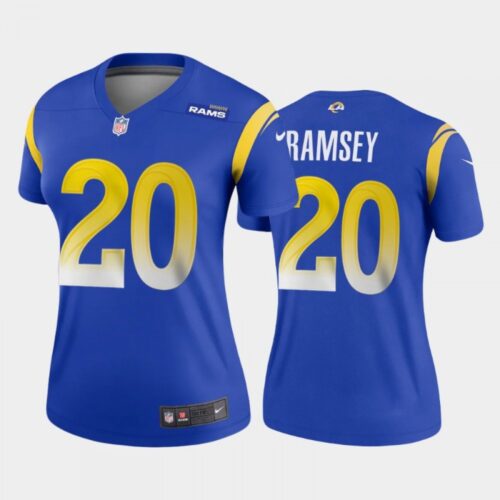 686263b479a6a_1 Women's Los Angeles Rams #20 Jalen Ramsey 2020 Royal Stitched Jersey(Run Small)