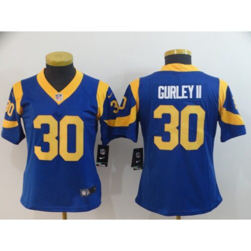 686263c0a51a2_1 Women's Los Angeles Rams #30 Todd Gurley Royal Blue Vapor Untouchable Limited Stitched NFL Jersey