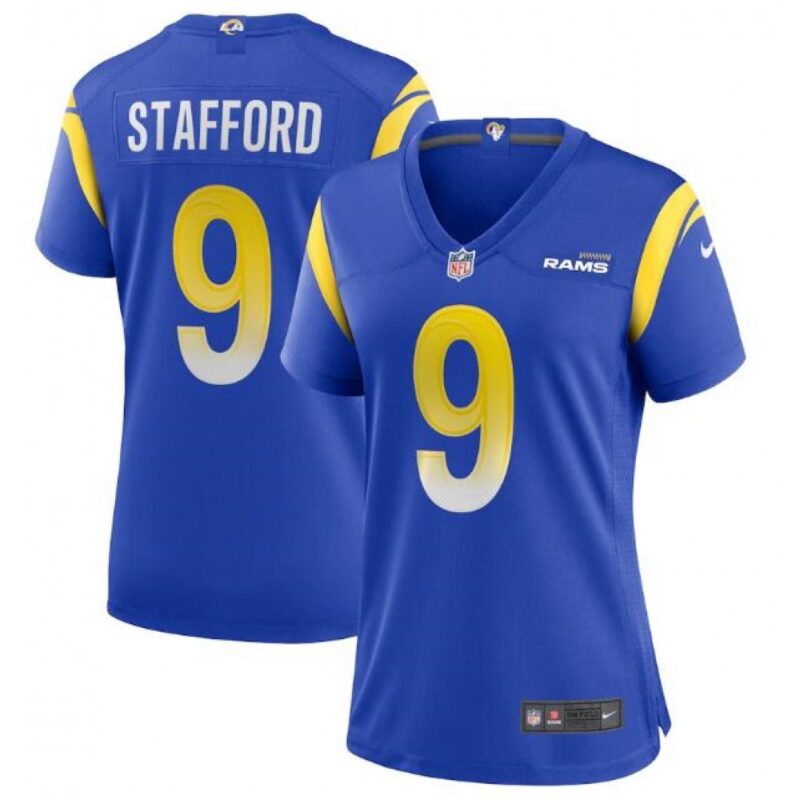 686263c68f1fa_1 Women's Los Angeles Rams #9 Matthew Stafford Royal Vapor Untouchable Limited Stitched Jersey(Run Small)