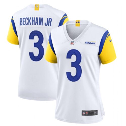 686263d53b767_1 Women's Los Angeles Rams #3 Odell Beckham Jr. White Vapor Untouchable Limited Stitched Jersey(Run Small)