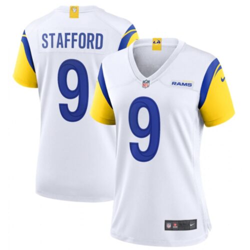 686263de14351_1 Women's Los Angeles Rams #9 Matthew Stafford White Vapor Untouchable Limited Stitched Jersey(Run Small)