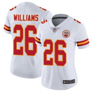 6862654bec114_1 Women's Kansas City Chiefs #26 Damien Williams White Vapor Untouchable Limited Stitched Jersey(Run Small)