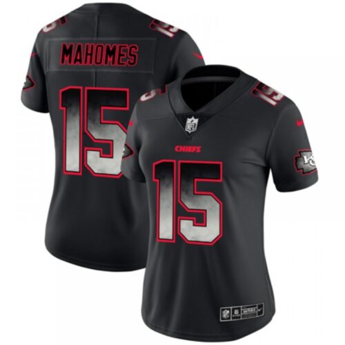 68626564a4611_1 Women's Kansas City Chiefs #15 Patrick Mahomes Black 2019 Smoke Fashion Limited Stitched NFL Jersey(Run Small)