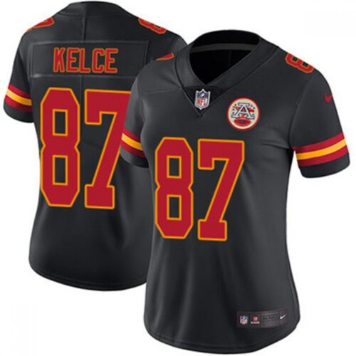 6862656dc3c36_1 Women's Kansas City Chiefs #87 Travis Kelce Black Vapor Untouchable Player Limited Stitched NFL Jersey